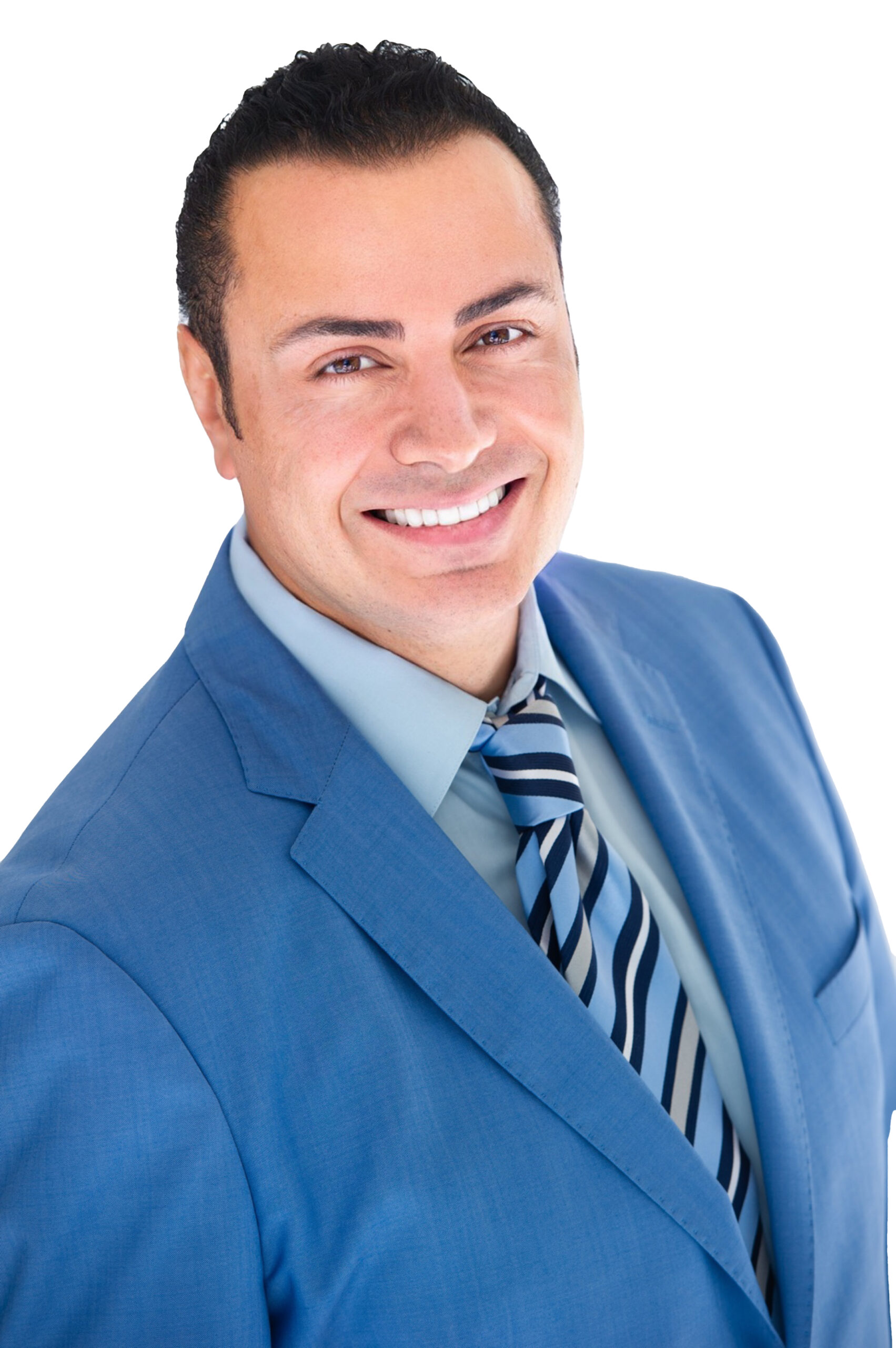 Dr. Sameer Aljanedi in a blue suit smiling